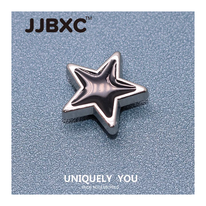 JJBXC CHARM обувь с пряжкой, аксессуары для обуви, металлическая звезда, модная обувь «сделай сам», аксессуары, подходящие для 