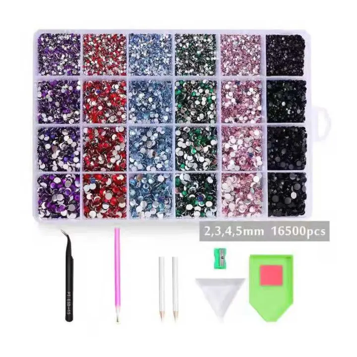 Стразы для ногтей Ywbeads 16500 шт. 2-5 мм