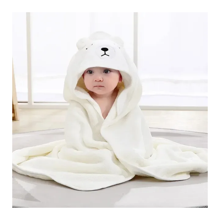 Детское банное полотенце с капюшоном Coral Fleece 80x80 см