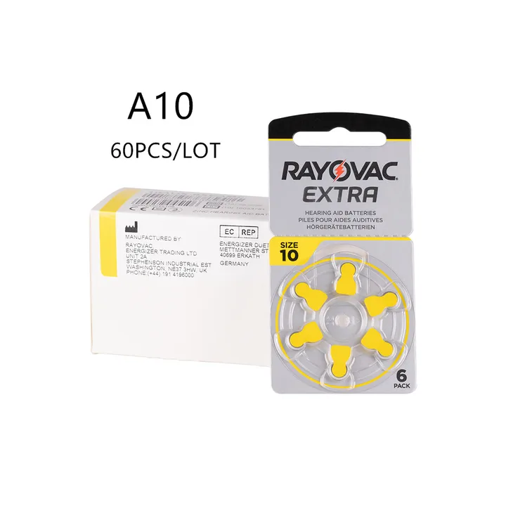 Rayovac Extra Zinc Air Battery A10 10A для слуховых аппаратов
