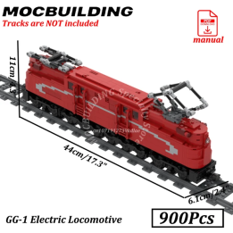 Электровоз GG-1: Демонстрационная модель, конструктор MOC, железнодорожные блоки, городская железная дорога, технологические сб