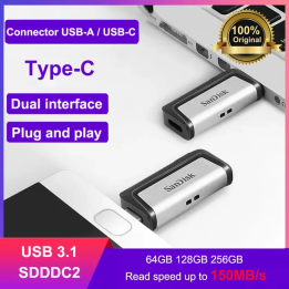 Sandisk Mini USB 3.1 Ultra Dual OTG флешка 64/128/256 ГБ