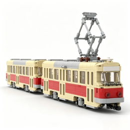 Конструктор MOC Tatra T3/T4 из пластика 1017 деталей