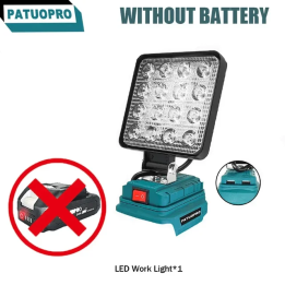 Портативный светодиодный фонарь PATUOPRO 4 дюйма для аккумулятора Makita 18 В