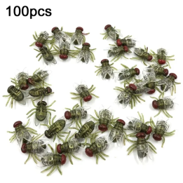 Пластиковые мухи для розыгрыша 100 шт.