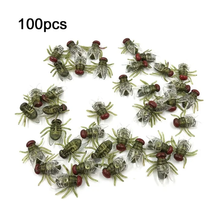 Пластиковые мухи для розыгрыша 100 шт.
