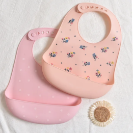 Силиконовые нагрудники PINK SWAN 00358 с рисунком животных для детей 0-1 года