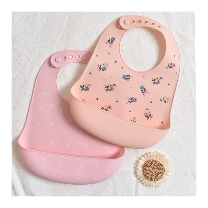 Силиконовые нагрудники PINK SWAN 00358 с рисунком животных для детей 0-1 года