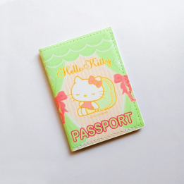Розовый чехол для паспорта Hello Kitty из искусственной кожи