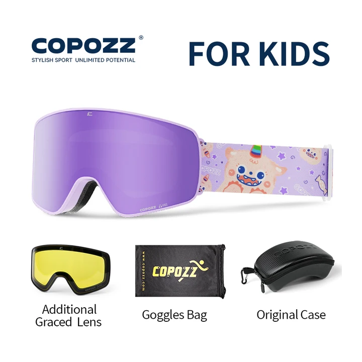 COPOZZ Детские магнитные лыжные очки UV400