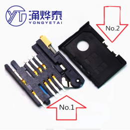 YYT 10 шт. SIM держатель для карт KF-016 разъем карты 6 + Американская классификация проводов 2р ящик тип карты SIM900A держате