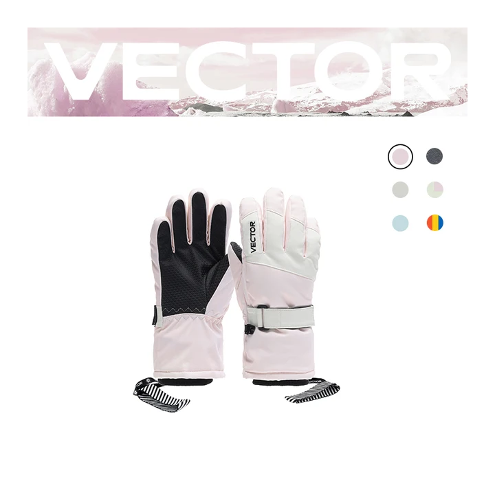 VECTOR Детские теплые лыжные перчатки из шерсти