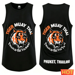 Мужская спортивная майка для тайского бокса Tiger  из полиэстера и спандекса