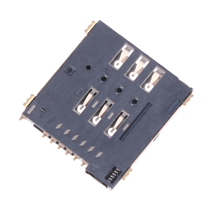 Горячий MUP-C792, оригинальный разъем для карты Micro SIM, самопрокалывающийся разъем для SIM-карты 6 + 1 P