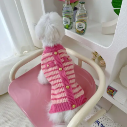 Теплый розовый свитер для собак Teddy