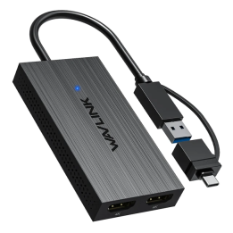 WAVLINK Адаптер USB 3.1/USB C на два HDMI порта 4K@60Hz