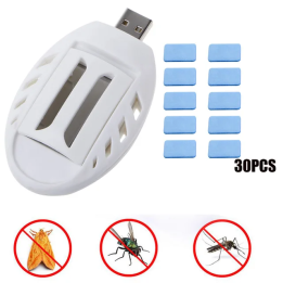 Портативный USB репеллент от комаров 30/60/90/120 шт.