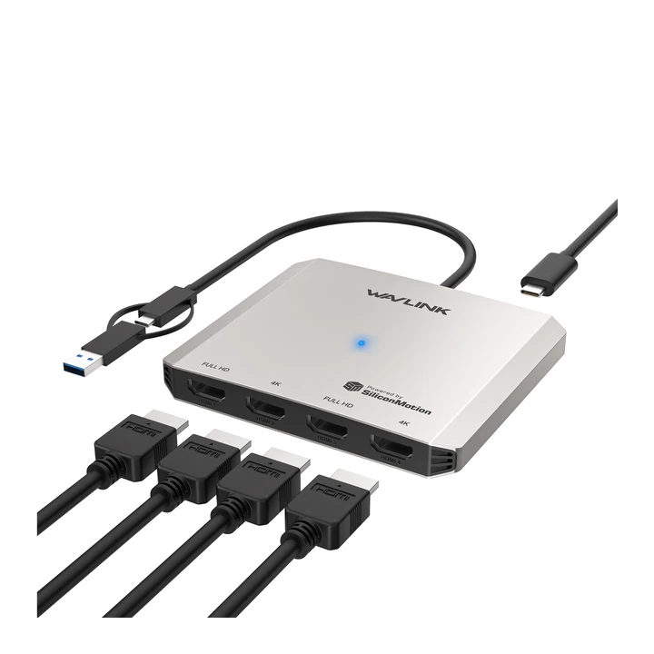 WAVLINK Адаптер Quad Display HDMI 4K