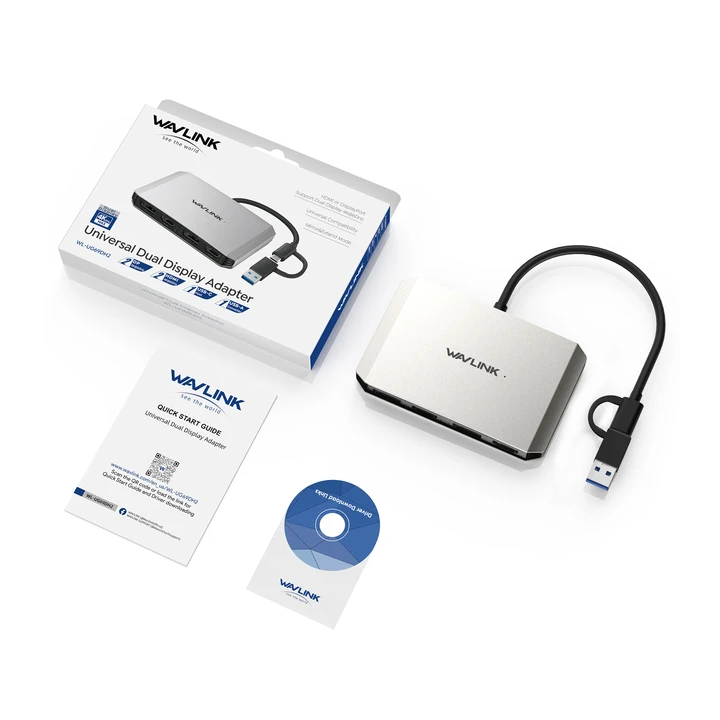 WAVLINK Адаптер USB C для DisplayPort и HDMI 5K