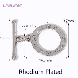 Позолоченныеtoggle застежки NAVELWORT 8 штук