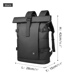 Рюкзак Heroic Knight Roll Top, водонепроницаемый мужской рюкзак большой емкости для деловых поездок, оксфордский рюкзак для ноу