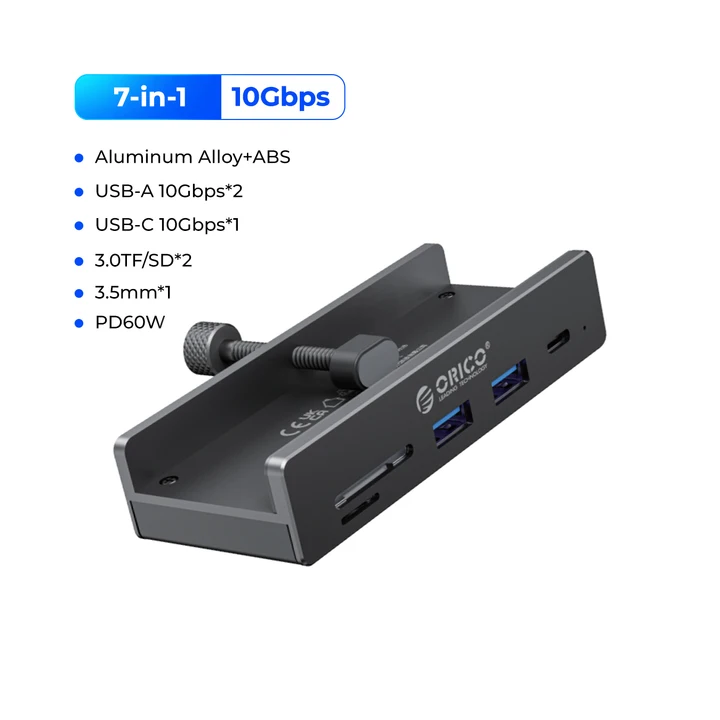 ORICO Алюминиевый USB-хаб 8 в 1