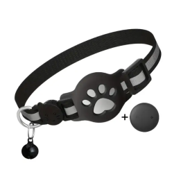 NOCCLILI GPS-трекер для кошек, черный, регулируемый