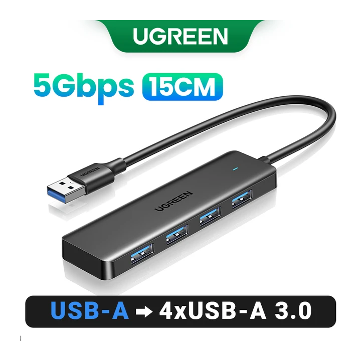 UGREEN USB 3.0 концентратор 4 порта