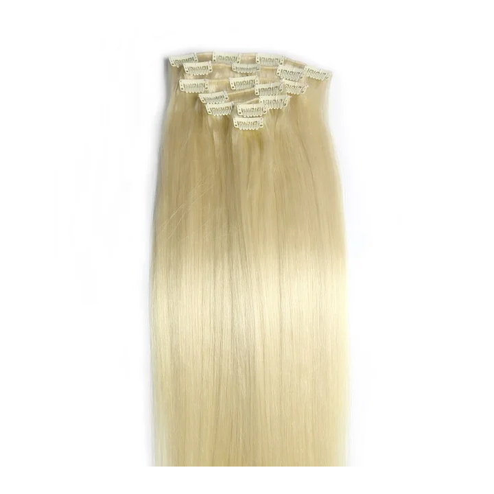ZZHAIR Натуральные волосы пряди на зажимах 7 шт. 16"-26"