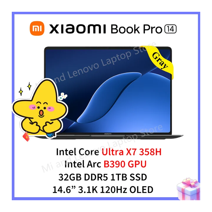 Ноутбук Xiaomi Mi Notebook Pro 14, 14.6", 32ГБ/1ТБ, Ultra 5, Intel Arc, Windows