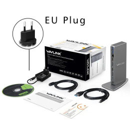 Универсальная док-станция Wavlink для ноутбуков, USB3.0, 5K, двойная 4K док-станция для видео, HDMI, HD, Gigabit Ethernet, Type