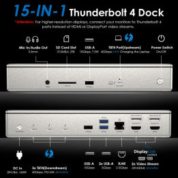 WAVLINK Док-станция Thunderbolt 4 15-в-1