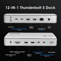 WAVLINK Thunderbolt 5 Док-станция 12-в-1