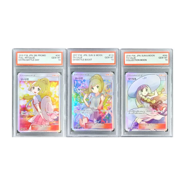 Diy Pokemon Japanese Full ART Lillie # 119 # Коллекционная карточная игрушка Gx Battle Boost Extra Battle Day, класс 10, 397 г.