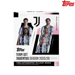 Коллекционный набор карточек Topps Juventus 2025/26: набор команды, лимитированная серия с автографами, подарочный футляр, карт