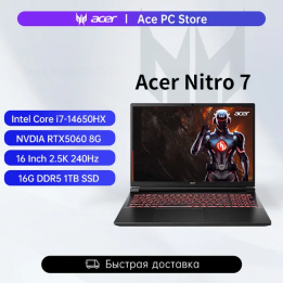 Игровой ноутбук Acer Nitro 7, 16", 16ГБ/1ТБ, i7-14650HX, RTX 5060, Windows