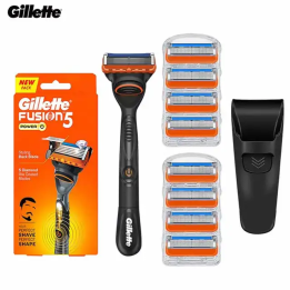 Бритва Gillette Fusion 5 Powered с 5-слойными лезвиями, увлажняющей полоской, прецизионным триммером и технологией микровибраци