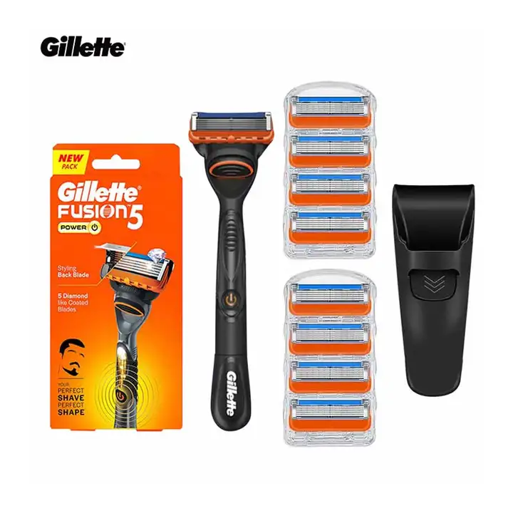 Бритва Gillette Fusion 5 Powered с 5-слойными лезвиями, увлажняющей полоской, прецизионным триммером и технологией микровибраци