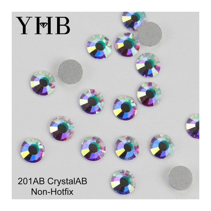 Стразы YHB белые хрустальные для декорирования ногтей
