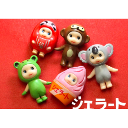 Мини-фигурка Kewpie Cos коала/обезьяна/лягушка 3 см