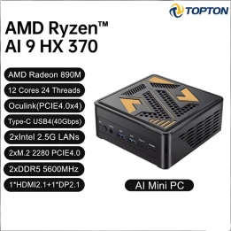 Topton OcuLink Mini PC Gamer  AMD Ryzen 9 HX 4700 3700 7 PRO 360  Windows 11