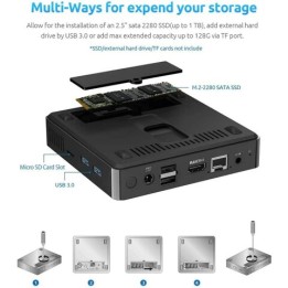 SZBOX J3710 Мини ПК Windows 10 8 ГБ 128 ГБ