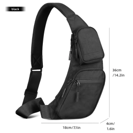 Прочная мужская сумка-слинг Heroic Knight, легкая тканевая сумка через плечо X-pac, водонепроницаемая дорожная нагрудная сумка 