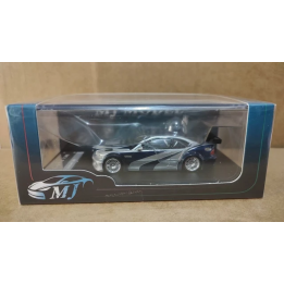 Модель MJ Серебристо-Синий NFS1:64 Модель легкосплавного автомобиля 3 серии 4 поколения E46 M3 GTR
