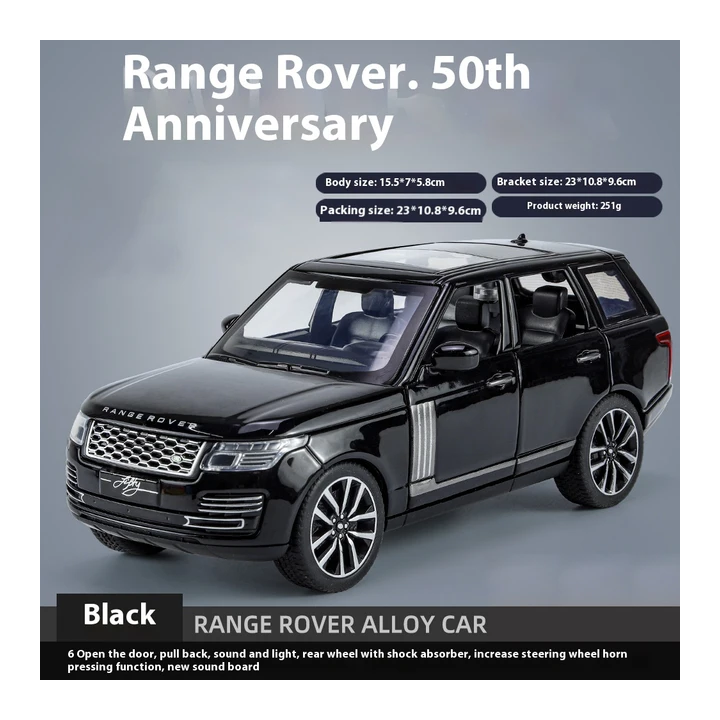1:32 Land Rover Range Rover 50th Anniversary Off Road SUV автомобиль из сплава, литая под давлением модель автомобиля, украшени