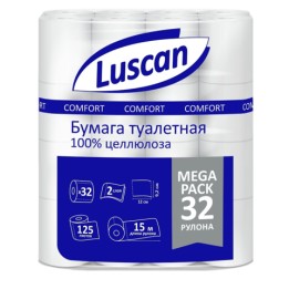 Туалетная бумага Luscan Comfort 2 слоя 32 рулона