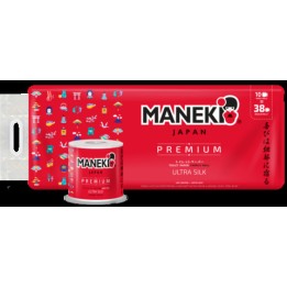 Туалетная бумага MANEKI Premium Red