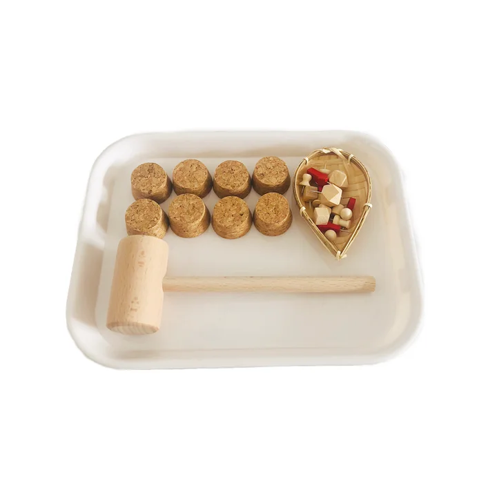 Игрушки Монтессори, координация рук и глаз, моторическое мастерство, жизненные материалы, игра с молотком и ногтями для детей, 