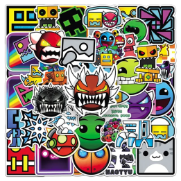 Набор наклеек Geometry Dash 10/30/50 шт.