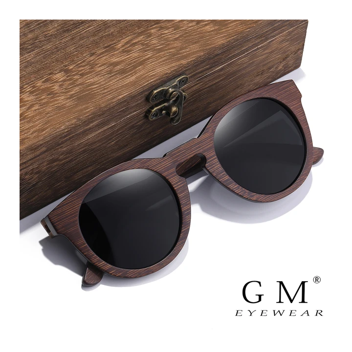 Солнцезащитные очки GM Oval из бамбука, поляризованные, UV400